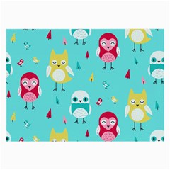 Owls Owl Bird Cute Animal Art Vector  Pattern Colorful Large Glasses Cloth by Salman4z