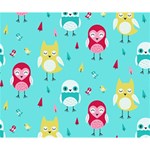 Owls Owl Bird Cute Animal Art Vector  Pattern Colorful Deluxe Canvas 14  x 11  (Stretched) 14  x 11  x 1.5  Stretched Canvas