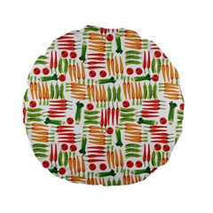 Vegetables Standard 15  Premium Round Cushions by SychEva