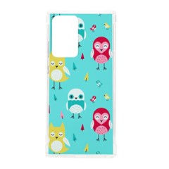 Owls Owl Bird Cute Animal Art Vector  Pattern Colorful Samsung Galaxy Note 20 Ultra Tpu Uv Case by Salman4z