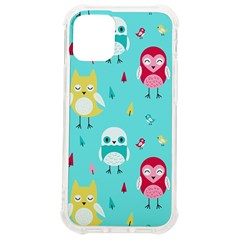 Owls Owl Bird Cute Animal Art Vector  Pattern Colorful Iphone 12 Mini Tpu Uv Print Case	 by Salman4z