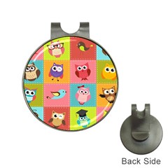 Owls Pattern Abstract Art Vector Cartoon Hat Clips With Golf Markers by Salman4z