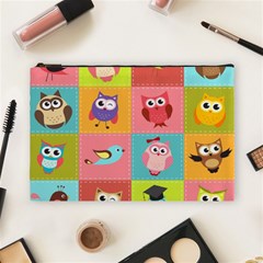 Owls Pattern Abstract Art Vector Cartoon Cosmetic Bag (large) by Salman4z