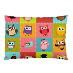 Owls Pattern Abstract Art Vector Cartoon Pillow Case (two Sides) by Salman4z