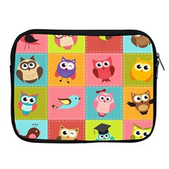 Owls Pattern Abstract Art Vector Cartoon Apple Ipad 2/3/4 Zipper Cases by Salman4z