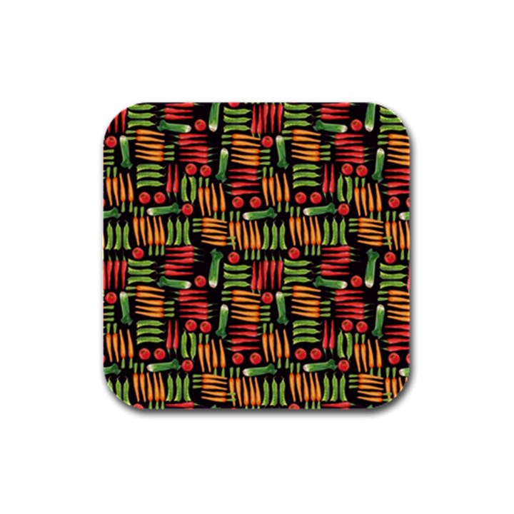 Vegetable Rubber Square Coaster (4 pack)