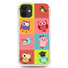 Owls Pattern Abstract Art Vector Cartoon Iphone 12 Mini Tpu Uv Print Case	 by Salman4z