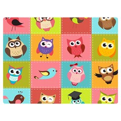 Owls Pattern Abstract Art Vector Cartoon Premium Plush Fleece Blanket (extra Small) by Salman4z