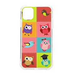 Owls Pattern Abstract Art Vector Cartoon Iphone 11 Tpu Uv Print Case by Salman4z