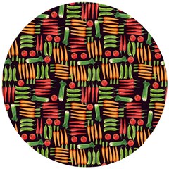 Vegetable Wooden Puzzle Round by SychEva