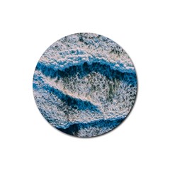 Waves Wave Nature Beach Rubber Coaster (round) by Salman4z