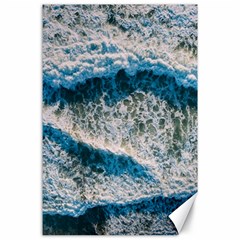 Waves Wave Nature Beach Canvas 24  X 36  by Salman4z