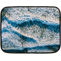 Waves Wave Nature Beach Fleece Blanket (mini) by Salman4z