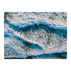 Waves Wave Nature Beach Two Sides Premium Plush Fleece Blanket (mini) by Salman4z