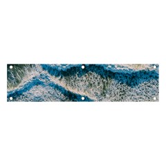 Waves Wave Nature Beach Banner And Sign 4  X 1  by Salman4z