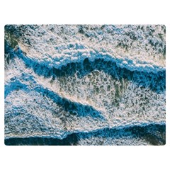 Waves Wave Nature Beach Two Sides Premium Plush Fleece Blanket (extra Small) by Salman4z