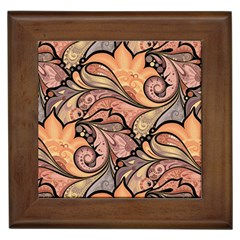 Colorful Background Artwork Pattern Floral Patterns Retro Paisley Framed Tile by Salman4z