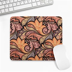 Colorful Background Artwork Pattern Floral Patterns Retro Paisley Large Mousepad by Salman4z