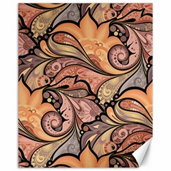 Colorful Background Artwork Pattern Floral Patterns Retro Paisley Canvas 16  X 20  by Salman4z