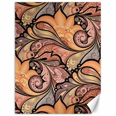 Colorful Background Artwork Pattern Floral Patterns Retro Paisley Canvas 18  X 24  by Salman4z