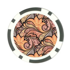 Colorful Background Artwork Pattern Floral Patterns Retro Paisley Poker Chip Card Guard by Salman4z