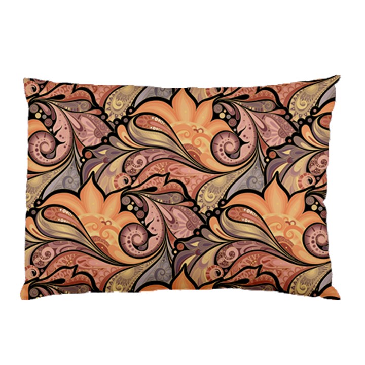 Colorful Background Artwork Pattern Floral Patterns Retro Paisley Pillow Case