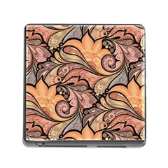 Colorful Background Artwork Pattern Floral Patterns Retro Paisley Memory Card Reader (square 5 Slot) by Salman4z