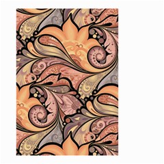 Colorful Background Artwork Pattern Floral Patterns Retro Paisley Small Garden Flag (two Sides) by Salman4z