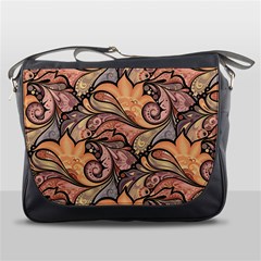 Colorful Background Artwork Pattern Floral Patterns Retro Paisley Messenger Bag by Salman4z