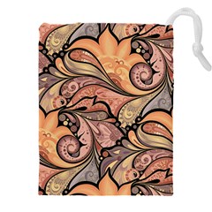 Colorful Background Artwork Pattern Floral Patterns Retro Paisley Drawstring Pouch (4xl) by Salman4z