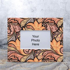 Colorful Background Artwork Pattern Floral Patterns Retro Paisley White Tabletop Photo Frame 4 x6 