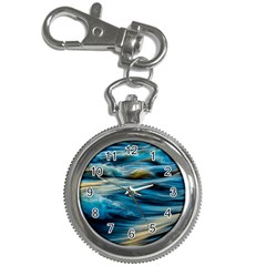 Waves Wave Water Blue Sea Ocean Abstract Key Chain Watches