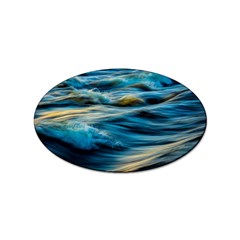 Waves Wave Water Blue Sea Ocean Abstract Sticker Oval (10 Pack)