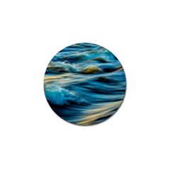 Waves Wave Water Blue Sea Ocean Abstract Golf Ball Marker