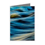 Waves Wave Water Blue Sea Ocean Abstract Mini Greeting Card Left