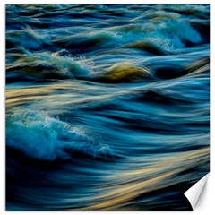 Waves Wave Water Blue Sea Ocean Abstract Canvas 16  x 16 