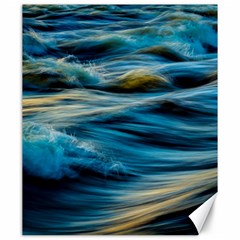 Waves Wave Water Blue Sea Ocean Abstract Canvas 20  X 24  by Salman4z