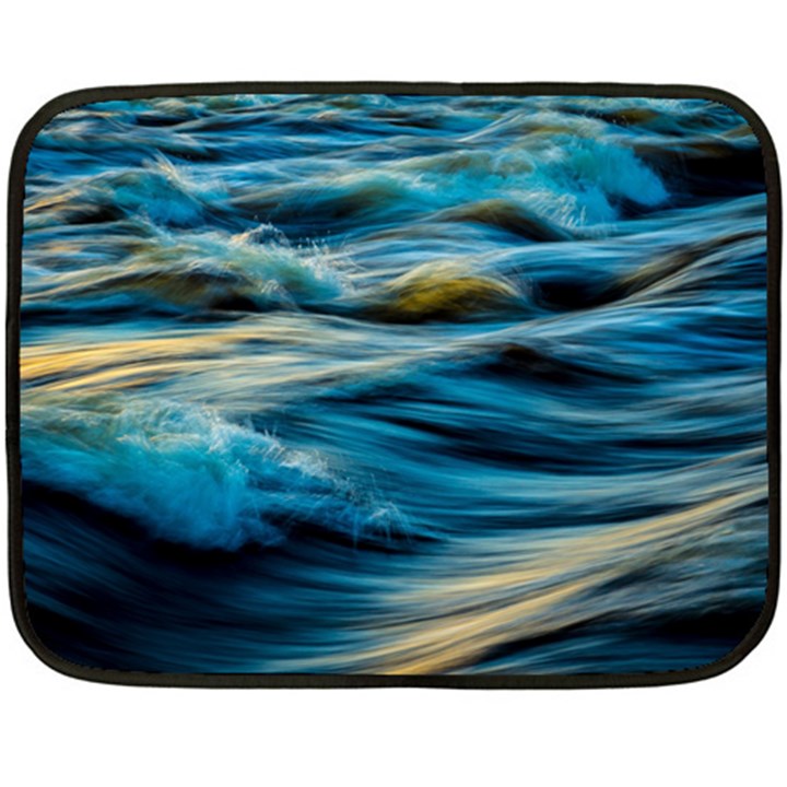 Waves Wave Water Blue Sea Ocean Abstract Fleece Blanket (Mini)