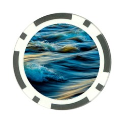 Waves Wave Water Blue Sea Ocean Abstract Poker Chip Card Guard (10 pack)