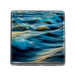 Waves Wave Water Blue Sea Ocean Abstract Memory Card Reader (Square 5 Slot)