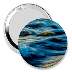 Waves Wave Water Blue Sea Ocean Abstract 3  Handbag Mirrors