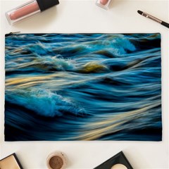 Waves Wave Water Blue Sea Ocean Abstract Cosmetic Bag (XXL)