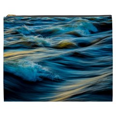 Waves Wave Water Blue Sea Ocean Abstract Cosmetic Bag (xxxl) by Salman4z