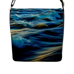 Waves Wave Water Blue Sea Ocean Abstract Flap Closure Messenger Bag (l) by Salman4z