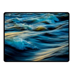 Waves Wave Water Blue Sea Ocean Abstract Two Sides Fleece Blanket (Small)