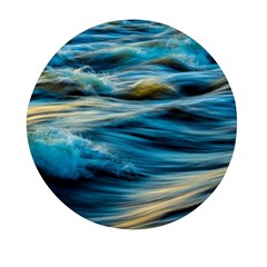 Waves Wave Water Blue Sea Ocean Abstract Mini Round Pill Box