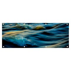 Waves Wave Water Blue Sea Ocean Abstract Banner and Sign 8  x 3 