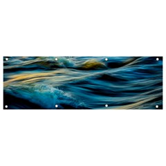 Waves Wave Water Blue Sea Ocean Abstract Banner and Sign 9  x 3 