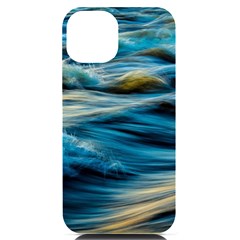 Waves Wave Water Blue Sea Ocean Abstract iPhone 14 Black UV Print Case