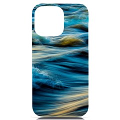 Waves Wave Water Blue Sea Ocean Abstract iPhone 14 Pro Max Black UV Print Case